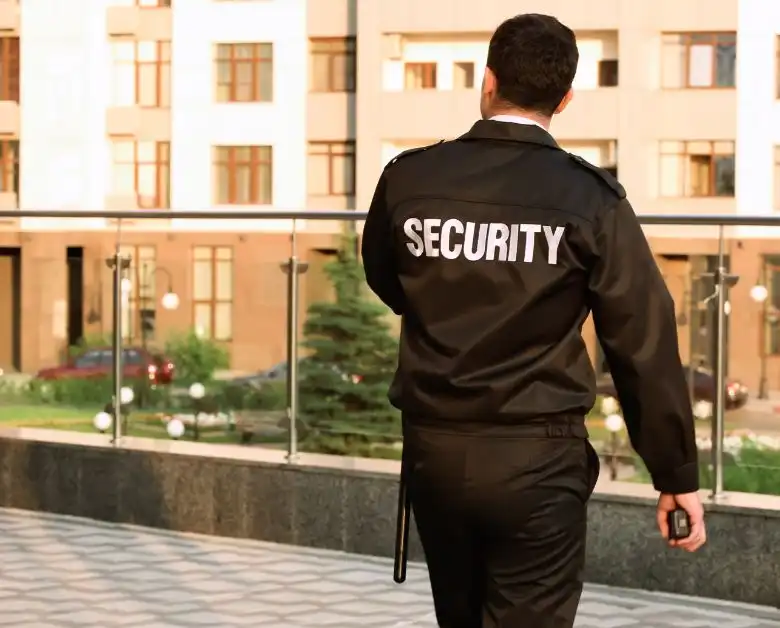 security guard with call